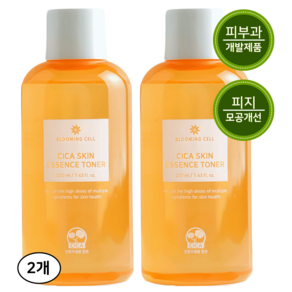 블루밍셀 시카 진정보습 모공수축 피지조절 에센스 토너, 2개, 220ml