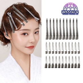[BandxAI] 30p-60p 패션 기능 다 가진 빈틈없이 꽉 잡아주는 데일리 실버 집게핀, 1개, 30p 풀 옵션_실버 집게핀