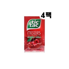 틱택 틱톡 캔디 체리 콜라 Tic Tac Chey Cola 18g 4팩, 4개