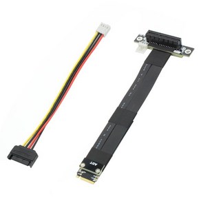 라이저 PCIe x4 3.0 4x-M.2 M 키 2280 카드 케이블 Key-M 연장 코드 32G/bps, 1개