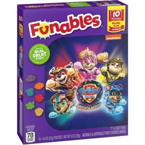 3팩 Funables Paw Patol the Movie 과일맛 스낵 22g 10 봉지, 226g, 1개