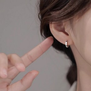 FANSYLI 원터치 링귀걸이 심플 미니 14k링귀걸이 실버925 링 피어싱 써지컬귀걸이 데일리 귀걸이 0425JLL054
