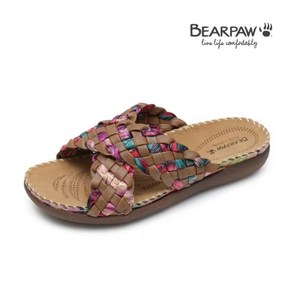 베어파우(BEARPAW) BRIANNA 꼬임 스트랩 슬리퍼 K2837042QB-W