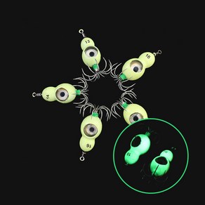 빛나는 LED 쭈꾸미 집어등 야광애자 봉돌 두족류 낚시