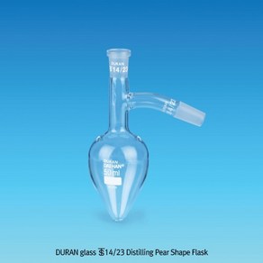 피어타입 증류 플라스크 화학실험용 유리병 25ml 50ml 100ml Distilling Pea Shape Flask