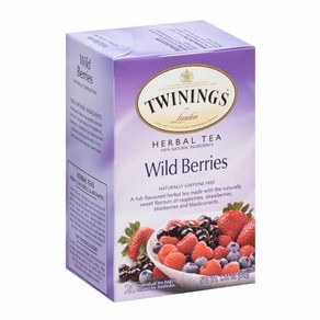 Twinings 트와이닝 허브티 와일드 베리 무카페인 20 티백 40g(1.41oz), 40g