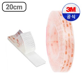 3M 듀얼락 투명 강력 찍찍이 테이프 SJ3560 폭25mm 20cm, 4개