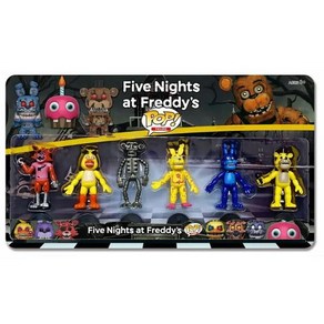 프레디의 피자 가게 나이트 메어 fanf 폭시 치카 피규어 인형 키링 굿즈 FNAF 프레디 보니 파즈베어 액션 PVC 컬렉션 나이트메어 프레드베어 풍선 소년 모델, [01] A, 1개