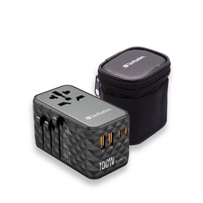 버바팀 여행용 5포트 100W 해외 멀티 플러그 아답터 충전기 PD 3.0 QC 3.0, 1개