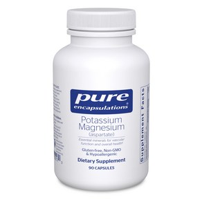 Pue Encapsulations Potassium Magnesium (Aspatate)  Supplement to Suppot Heat Muscula Bone, 1개, 90정