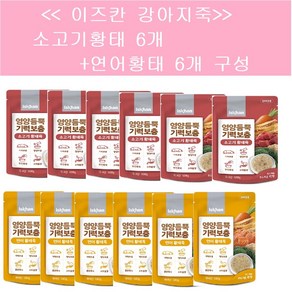 와와펫 이즈칸 독 영양듬뿍 기력보충 소고기황태 연어황태100g 2가지맛, 100g, 12개