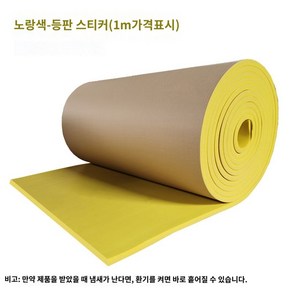 충돌방지 방염 스티커 스펀지벽 접착, 옐로우(3cm두께), 가로 2m*세로 1m( 클린업 백젤)