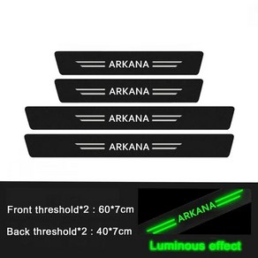 자동차 문턱 테이프 문짝 씰 보호 스티커 르노 호환 아르카나 로고 트렁크 범퍼 가드 페달 스트립, [02] 4pcs doo sill, 02 4pcs doo sill, 02 4pcs doo sill