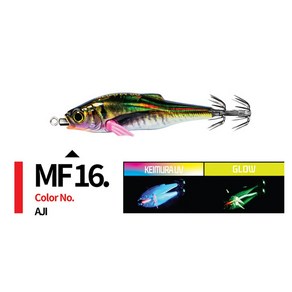 메가바이트 메가핀 60 미니 케이무라 레이저 쭈꾸미 갑오징어 에기 스몰 사이즈, MF16 아지, 1개