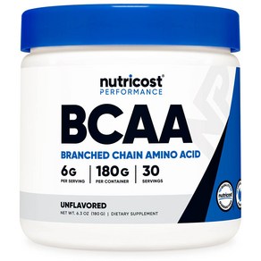 BCAA 파우더 30회분 무맛 1병, 180g, 1개