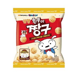 [삼양식품] 흰둥이 짱구 띠부실 크림치즈맛, 70g, 12개