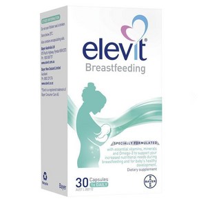 엘레빛 모유수유 멀티비타민 캡슐 30팩 30일분 Elevit Beastfeeding Multivitamin Capsules 30 Pack 30 Days, 1개, 30정