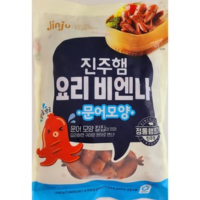 진주햄 요리비엔나 문어모양 1kg 냉동 간편조리 문어모양 칼집비엔나 도시락 반찬 볶음 안주, 1개