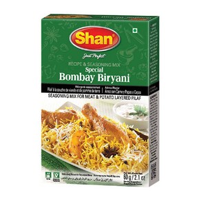 SHAN SPECIAL BOMBAY BIRYANI MASALA 스페셜 붐베이 비리야니 마살라 (65g) (향신료), 60g, 2개