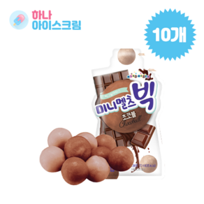 롯데제과 미니멜츠빅 구슬아이스크림 초코볼, 10개, 70ml