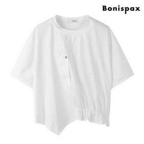 보니스팍스데일리 라운드 언발 버튼 반팔 티셔츠 XO2LW018L01234663