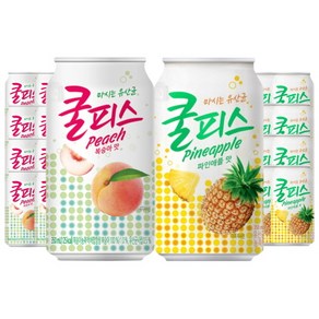 동원 쿨피스 복숭아맛350ml 12캔+파인애플맛350ml 12캔, 1세트, 350ml