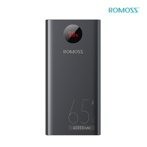 로모스 PEA40 Po 초고속 충전 65W 대용량 보조배터리 40000mAh 멀티단자, PEA40-282, 블랙