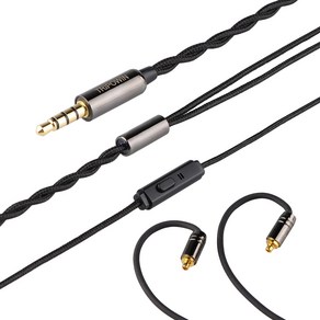 Tipowin-좀비 4N 고순도 OFC 무산소 케이블 HiFi IEM 마이크 코튼 원사 외부 레이어 오디오 애호가 교체용, [01] 3.5mm 2 PIN, 3.5mm 2 PIN_with mic, 01 3.5mm 2 PIN_01 with mic, 1개