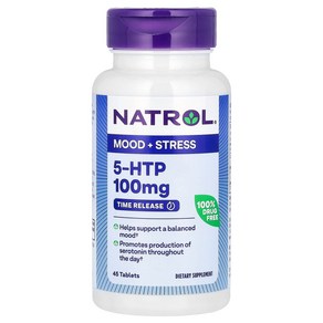 Natol 55 하이드록시 트립토판 Time Release 100mg 45 정, 100 mg, 45 Count, 1개, 45정