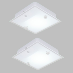 LED 현관센서등 사각센서등 복도 계단 뉴실크 12W, 2개