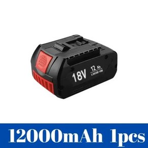 BOSCH 충전식 리튬 이온 배터리 GBA 18V 6.0 8.0 12.0Ah 전문 GBA GSR GSB BAT609 18V 12000mAh, 1개