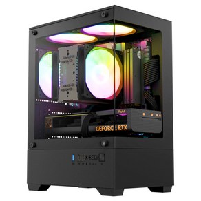 2025년 1월 검증완료 2024년 총결산 추천PC 12100F RX580 2048P 게이밍 본체 초처가 조립 컴퓨터 GY107, 블랙, 500GB, 16GB, Fee DOS