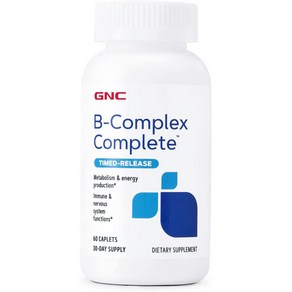 GNC 비타민B 콤플렉스 60캡슐 X 1통 비타민C 500mg 비타민A 3000mcg 멀티비타민, 60정, 1개