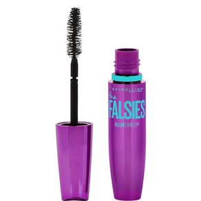 Maybelline Volum' Expess The Falsies 세척 가능한 섬유 마스카라 볼류마이징 및 분리 메이크업 포뮬라 베리 블랙 1개입, 브라운 색상, 1개