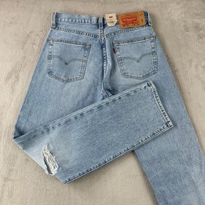 [Levi's] Levis 501 93 Staight Jeans Men 29x30 Light Blue Wash Stetch Distessed