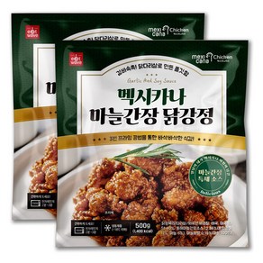 [퀴클리몰] 멕시카나 마늘간장 닭강정, 500g, 2개