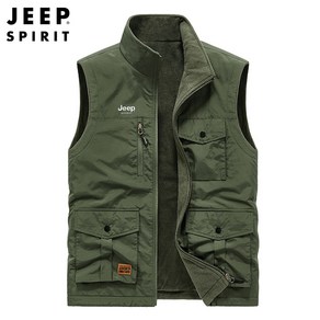 JEEP SPIRIT 지프 스피릿 남성용 집업 기모 안감 조끼 양면 조끼 2306A+양말