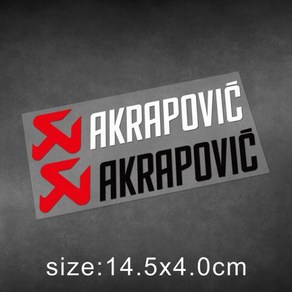 Akapovic 스티커 로고 오토바이 배기 머플러 팁 파이프 데칼, [13] SIZE 14.5X4.0CM, 1개