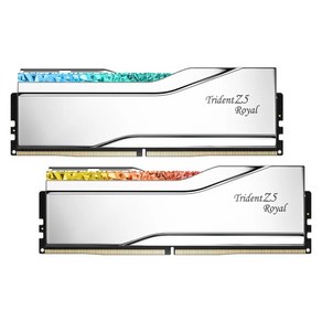 [G.SKILL] DDR5 PC5-51200 CL32 TRIDENT Z5 ROYAL 실버 [64GB (32GB*2)] (6400), 2개