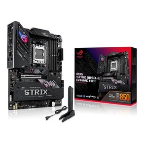 ASUS ROG Stix B850-E 게이밍 WiFi AMD AM5 B850 ATX 마더보드 1622 스테이지 다이내믹 OC 코어 플렉스 DDR5AEMP 포함 7 5X M.2, 1개