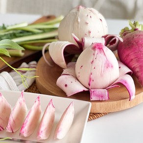 하라네 무주 햇 순무 과일무 복숭아순무 무청제거, 1개, 5kg