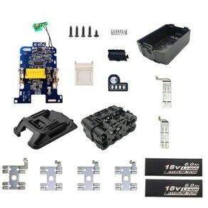 플라스틱 케이스 충전 보호 회로 보드 PCB MAKITA 18V 배터리 BL1840 BL1850 BL1830 BL1860B LXT 400, 보여진 바와 같이, 하나, 1)Black, 1개