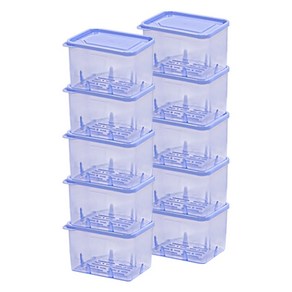[국내생산] 냉동실 밀폐용기 냉장고 전자레인지 정리 용기 냉동밥 보관, 1호 딥 (700ml), 10개
