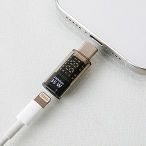 라이트닝 8핀 to usb C 타입 디지털 젠더 라이트닝 충전기 사용 데이터 지원, 1개, 블랙, 33mm