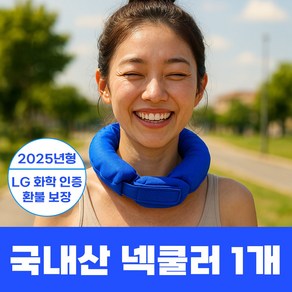 시원넥 넥쿨러 쿨넥밴드 아이스 쿨 넥밴드 쿨링 목걸이 얼음 목도리 냉감, 1개, 보여진 바와 같이