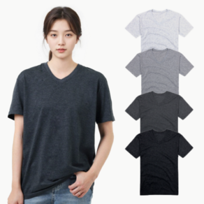 반팔 30수 V넥 브이넥 무지티 남녀공용 S~3XL 베이직 기본 데일리룩