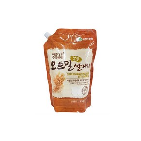 유한양행 아름다운 주방세제 오트밀 깔끔 설거지 리필형, 1.2kg, 1개