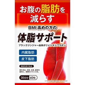 체지 서포트 배의 지방 내장 지방 피하 지방 감소 보충제 검은 생강 성분 60정 30일분