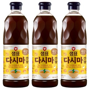 샘표 다시마 간장, 3개, 860ml