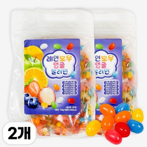 엔터콘 레인보우 탱글 젤리빈 젤리, 2개, 500g